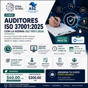 Curso Auditores ISO 37001 2025